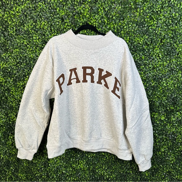 Grey And Brown Parke Mockneck
